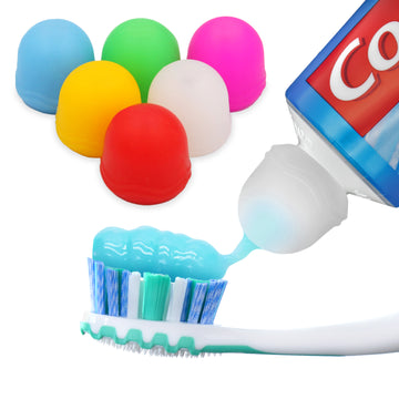 SqueezMe Self-Closing Toothpaste Caps for Bathroom Hygiene for Kids and Adults No Mess or Waste