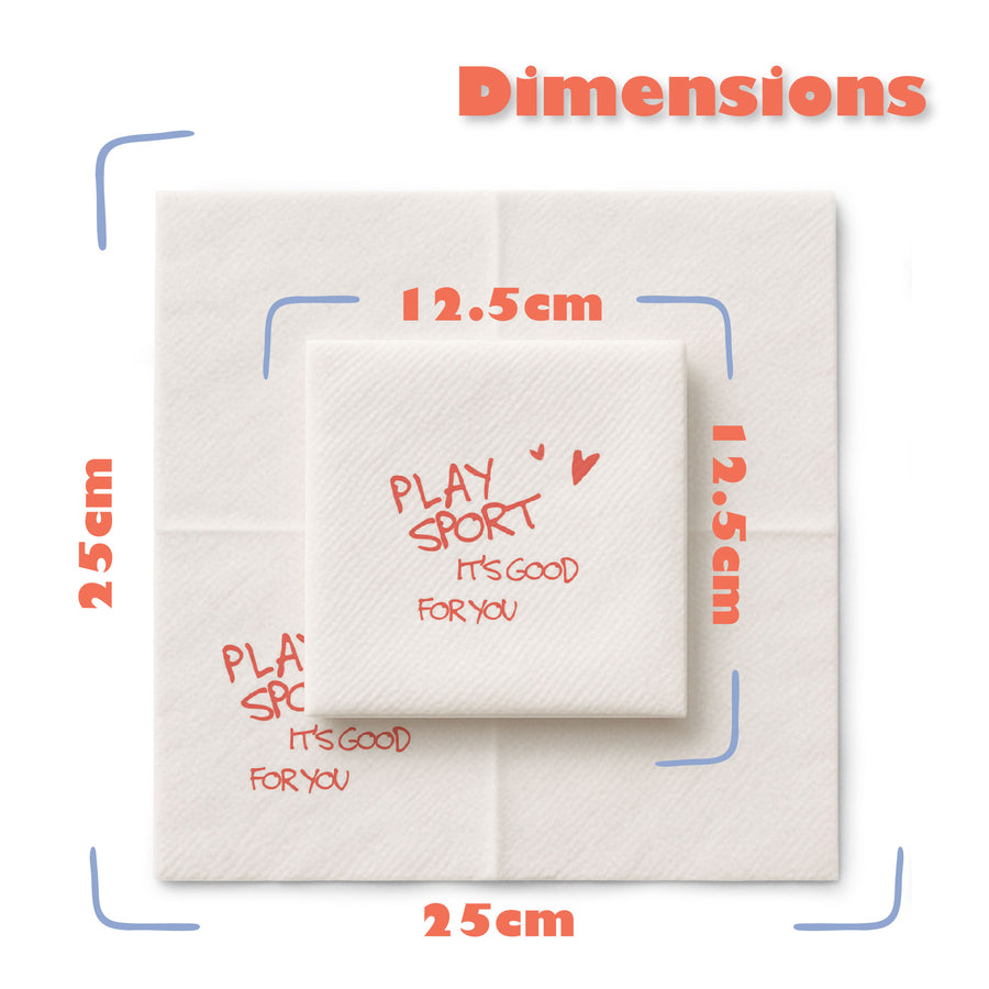 Tiny Truths Kids Napkins - 50 Unique Hand-Drawn Style Wisdom Phrases - fun Disposable Paper Napkins for School Lunchbox - Positive Affirmations & Principles of Life - Parties & Everyday Smiles - Girls & Boys of All Ages
