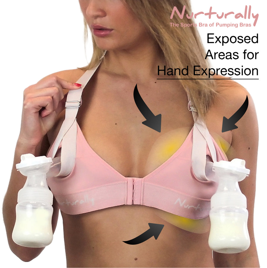 Simple Wishes Hands-Free Breast Pumping Bra - X-Small - Large, Pink for  sale online