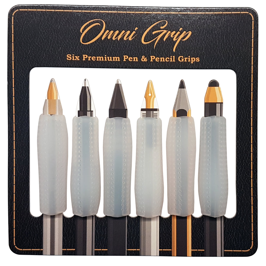 Omni Grip 6 Pack Comfort Grips for Pen, Pencil, Apple Pencil and Styluses