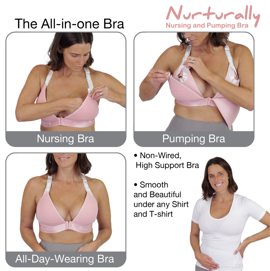 Chrome Cherry Truly Hands Free Pumping Bra - Nurturally - Fits 36A